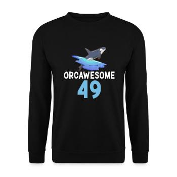 Cadeaux de baleines orques - Sweat-shirt Unisexe - noir - Devant - Alina (178cm) & Michal (187cm)