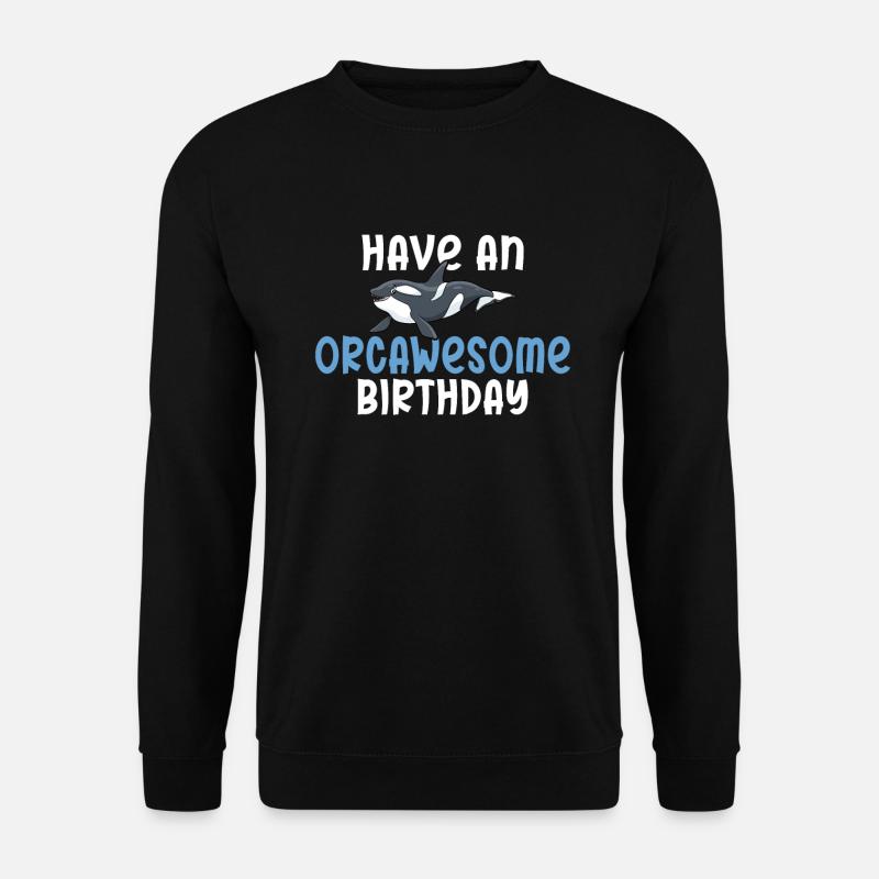 Orca Wal Geschenke - Unisex Pullover - Schwarz