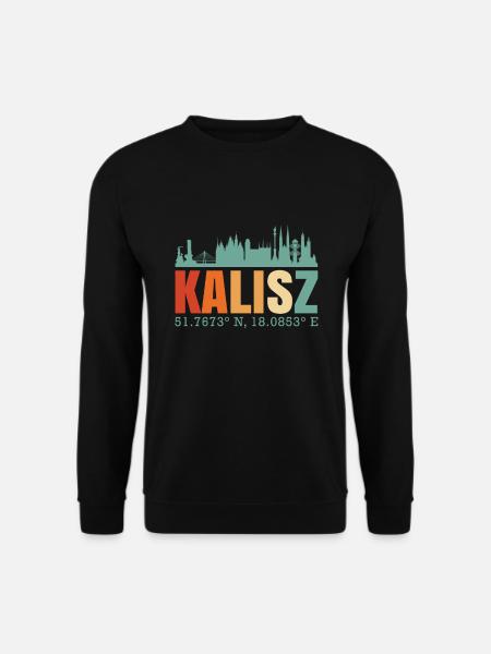 Polen Kalisz Skyline - Unisex Pullover - Schwarz