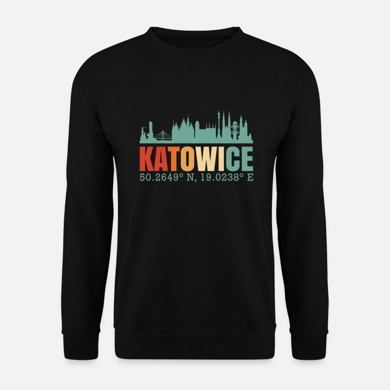 Poland Katowice Skyline - Unisex Sweatshirt - black