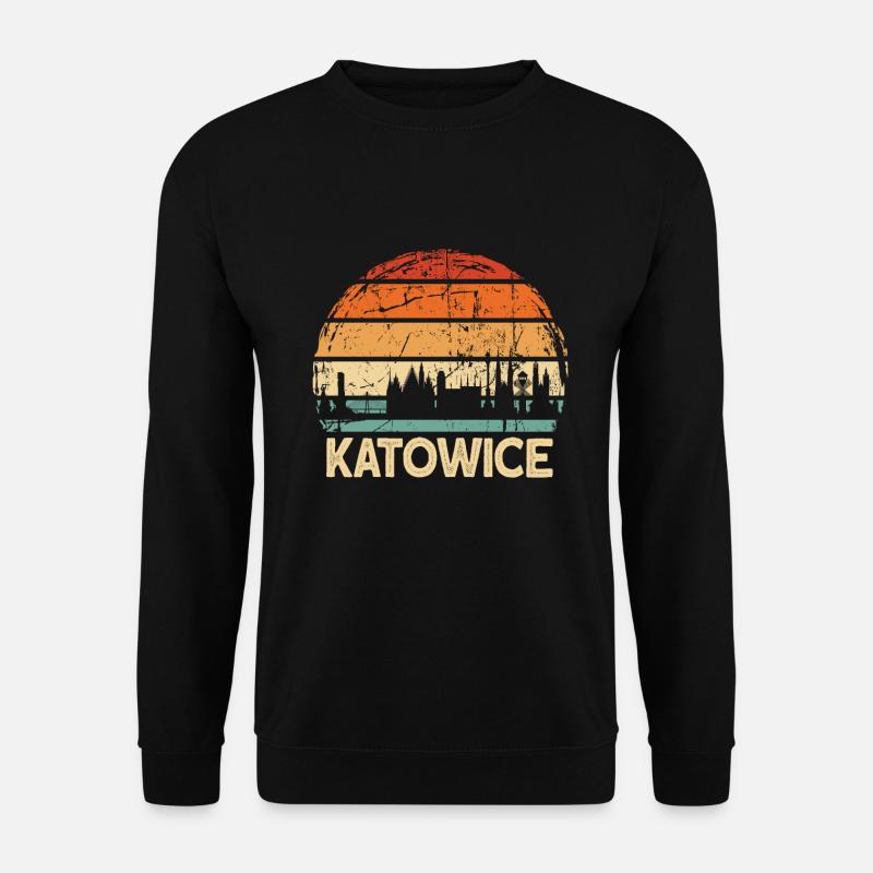 Poland Katowice Skyline - Unisex Sweatshirt - black