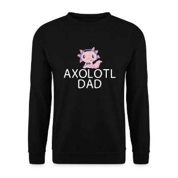 Axolotl Liebhaber Geschenke - Unisex Pullover - Schwarz - Vorne - Alina (178cm) & Michal (187cm)