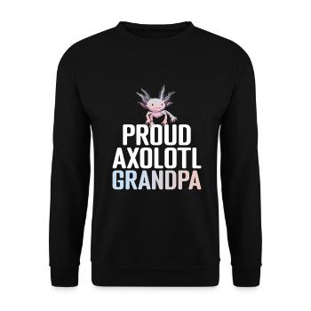 Axolotl Liebhaber Geschenke - Unisex Pullover - Schwarz - Vorne - Alina (178cm) & Michal (187cm)