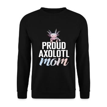 Axolotl Liebhaber Geschenke - Unisex Pullover - Schwarz - Vorne - Alina (178cm) & Michal (187cm)