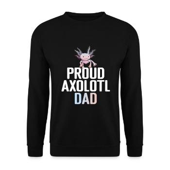 Axolotl Liebhaber Geschenke - Unisex Pullover - Schwarz - Vorne - Alina (178cm) & Michal (187cm)