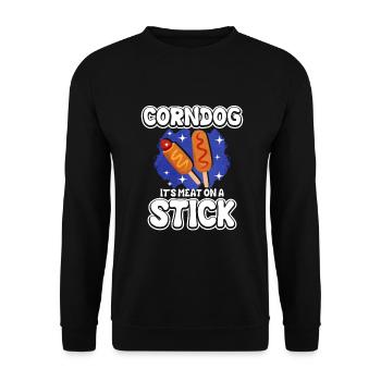 Corn Dog Food Love Cadeau - Sweat-shirt Unisexe - noir - Devant - Alina (178cm) & Michal (187cm)
