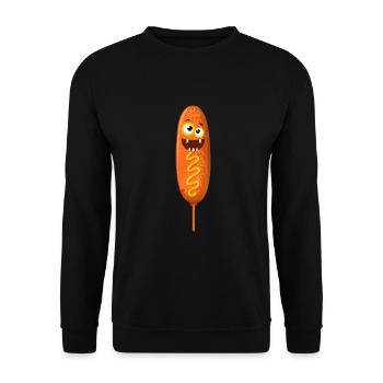 Corn Dog Food Love Cadeau - Sweat-shirt Unisexe - noir - Devant - Alina (178cm) & Michal (187cm)