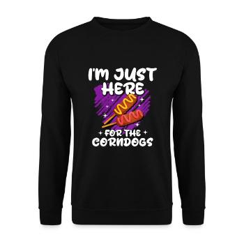 Corn Dog Food Love Cadeau - Sweat-shirt Unisexe - noir - Devant - Alina (178cm) & Michal (187cm)