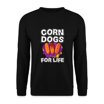 Corn Dog Food Love Cadeau - Sweat-shirt Unisexe - noir - Devant - Alina (178cm) & Michal (187cm)