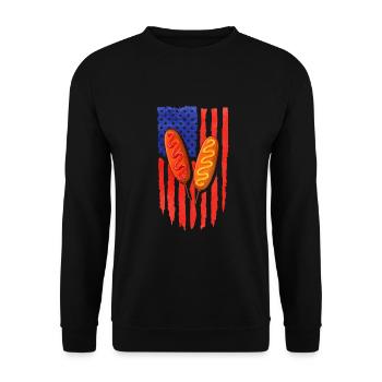 Corn Dog drapeau américain - Sweat-shirt Unisexe - noir - Devant - Alina (178cm) & Michal (187cm)
