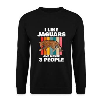 Jaguar - Sweat-shirt Unisexe - noir - Devant - Alina (178cm) & Michal (187cm)