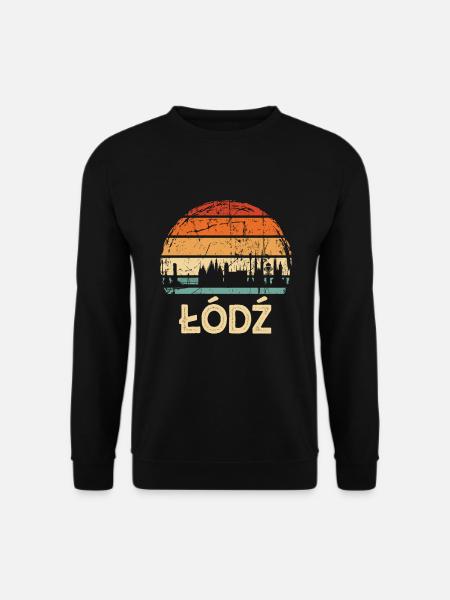 Poland Lodz Skyline - Unisex Sweatshirt - black