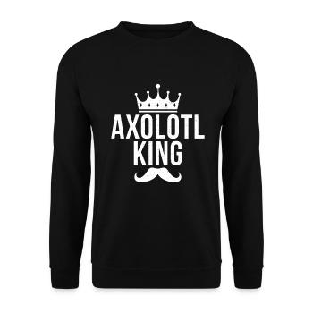 Axolotl Liebhaber Geschenke - Unisex Pullover - Schwarz - Vorne - Alina (178cm) & Michal (187cm)