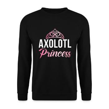 Axolotl Liebhaber Geschenke - Unisex Pullover - Schwarz - Vorne - Alina (178cm) & Michal (187cm)