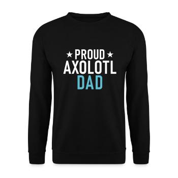 Axolotl Liebhaber Geschenke - Unisex Pullover - Schwarz - Vorne - Alina (178cm) & Michal (187cm)