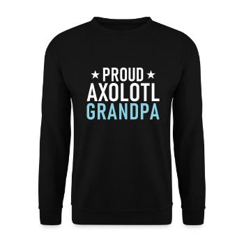 Axolotl-Liebhaber-Geschenke - Unisex Pullover - Schwarz - Vorne - Alina (178cm) & Michal (187cm)