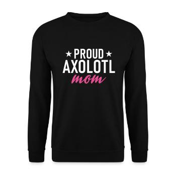 Axolotl Liebhaber Geschenke - Unisex Pullover - Schwarz - Vorne - Alina (178cm) & Michal (187cm)