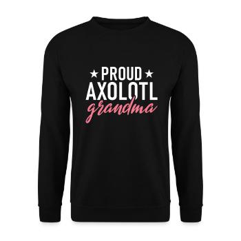 Axolotl Liebhaber Geschenke - Unisex Pullover - Schwarz - Vorne - Alina (178cm) & Michal (187cm)