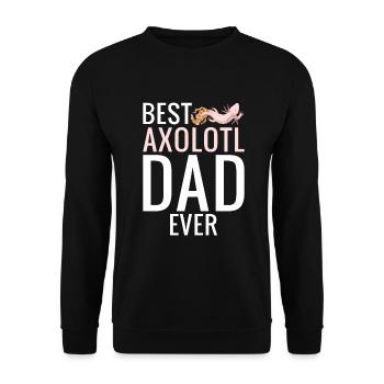 Axolotl Liebhaber Geschenke - Unisex Pullover - Schwarz - Vorne - Alina (178cm) & Michal (187cm)