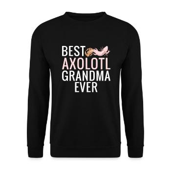 Axolotl Liebhaber Geschenke - Unisex Pullover - Schwarz - Vorne - Alina (178cm) & Michal (187cm)