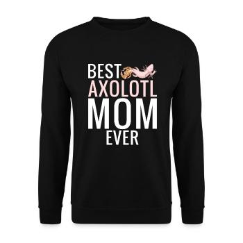 Axolotl Liebhaber Geschenke - Unisex Pullover - Schwarz - Vorne - Alina (178cm) & Michal (187cm)
