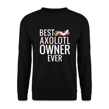 Axolotl Liebhaber Geschenke - Unisex Pullover - Schwarz - Vorne - Alina (178cm) & Michal (187cm)