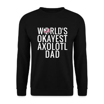 Axolotl Liebhaber Geschenke - Unisex Pullover - Schwarz - Vorne - Alina (178cm) & Michal (187cm)