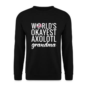 Axolotl Liebhaber Geschenke - Unisex Pullover - Schwarz - Vorne - Alina (178cm) & Michal (187cm)
