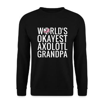 Axolotl Liebhaber Geschenke - Unisex Pullover - Schwarz - Vorne - Alina (178cm) & Michal (187cm)