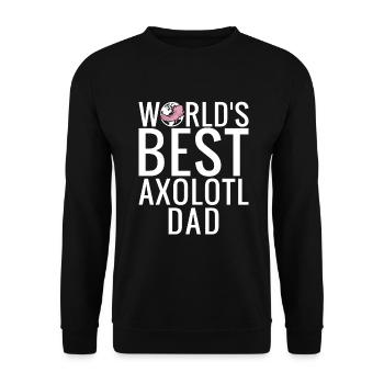 Axolotl Liebhaber Geschenke - Unisex Pullover - Schwarz - Vorne - Alina (178cm) & Michal (187cm)