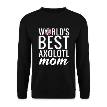 Axolotl Liebhaber Geschenke - Unisex Pullover - Schwarz - Vorne - Alina (178cm) & Michal (187cm)