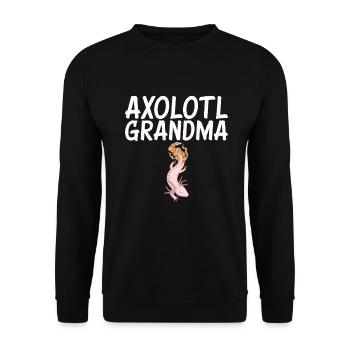 Axolotl Liebhaber Geschenke - Unisex Pullover - Schwarz - Vorne - Alina (178cm) & Michal (187cm)