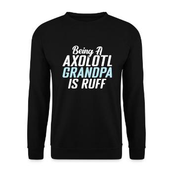 Axolotl Liebhaber Geschenke - Unisex Pullover - Schwarz - Vorne - Alina (178cm) & Michal (187cm)