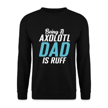 Axolotl Liebhaber Geschenke - Unisex Pullover - Schwarz - Vorne - Alina (178cm) & Michal (187cm)