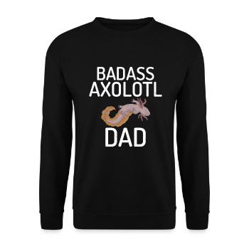 Axolotl Liebhaber Geschenke - Unisex Pullover - Schwarz - Vorne - Alina (178cm) & Michal (187cm)
