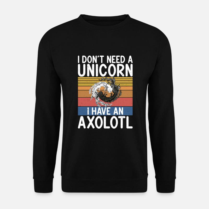 Axolotl Liebhaber Geschenke - Unisex Pullover - Schwarz