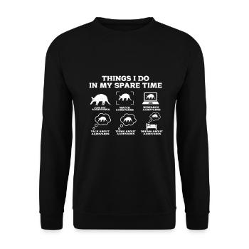 Aardvark - Unisex Sweatshirt - black - Front - Alina (178cm) & Michal (187cm)