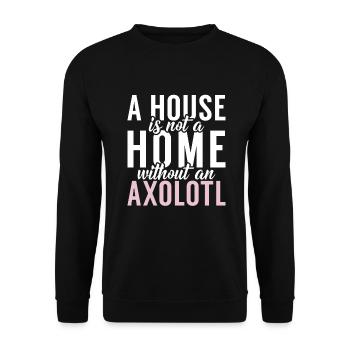 Axolotl Liebhaber Geschenke - Unisex Pullover - Schwarz - Vorne - Alina (178cm) & Michal (187cm)