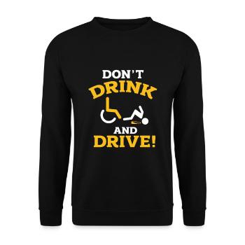 Rollstuhl - Unisex Pullover - Schwarz - Vorne - Alina (178cm) & Michal (187cm)