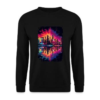 New York - Sweat-shirt Unisexe - noir - Devant - Alina (178cm) & Michal (187cm)
