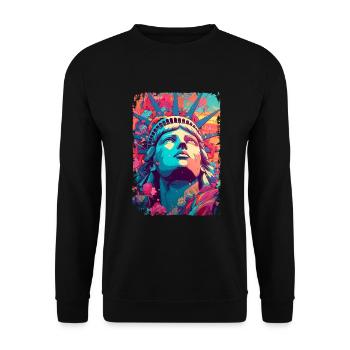 New York - Sweat-shirt Unisexe - noir - Devant - Alina (178cm) & Michal (187cm)