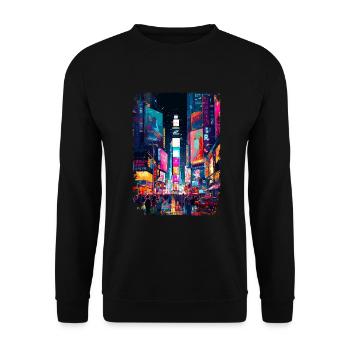 New York - Sweat-shirt Unisexe - noir - Devant - Alina (178cm) & Michal (187cm)