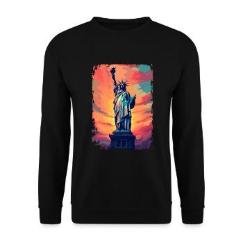 New York - Sweat-shirt Unisexe - noir - Devant - Alina (178cm) & Michal (187cm)