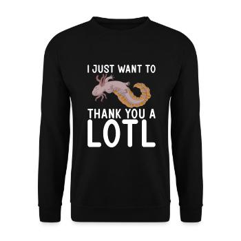 Axolotl Liebhaber Geschenke - Unisex Pullover - Schwarz - Vorne - Alina (178cm) & Michal (187cm)