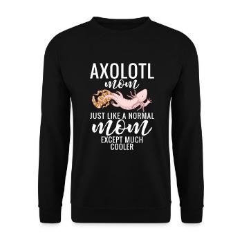 Axolotl Liebhaber Geschenke - Unisex Pullover - Schwarz - Vorne - Alina (178cm) & Michal (187cm)