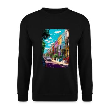 Londres - Sweat-shirt Unisexe - noir - Devant - Alina (178cm) & Michal (187cm)