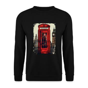 Londres - Sweat-shirt Unisexe - noir - Devant - Alina (178cm) & Michal (187cm)