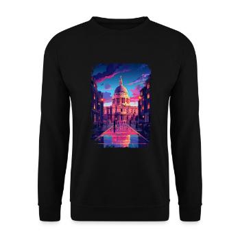 Londres - Sweat-shirt Unisexe - noir - Devant - Alina (178cm) & Michal (187cm)
