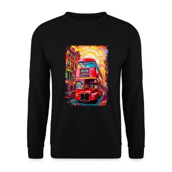 Londres - Sweat-shirt Unisexe - noir - Devant - Alina (178cm) & Michal (187cm)