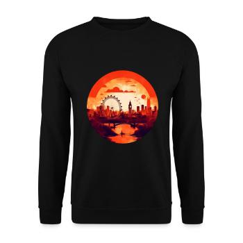 Londres - Sweat-shirt Unisexe - noir - Devant - Alina (178cm) & Michal (187cm)